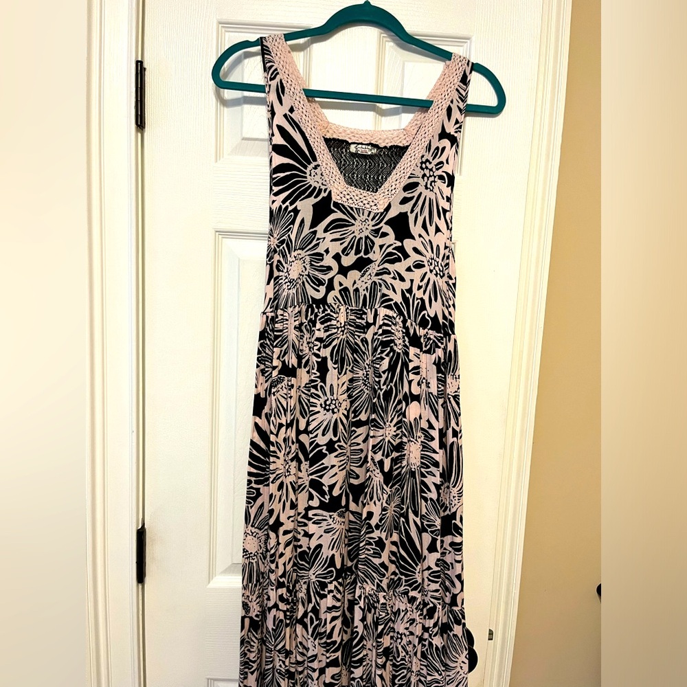 Free people floral flowy maxi dress